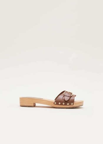 Phase Eight Buckle Front Flats Brown Australia | WA0137968